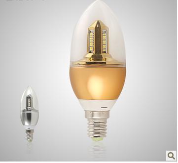 LED节能蜡烛灯泡尖灯泡E14小螺口3W JQ14