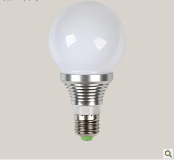 LED灯泡节能灯台灯过道卧室客厅E27 5W亮银色