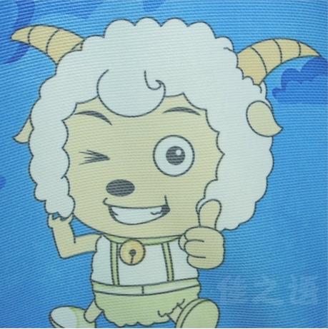 蓝色儿童房格子高档窗纱可定做成品卡通棉麻儿童房半窗