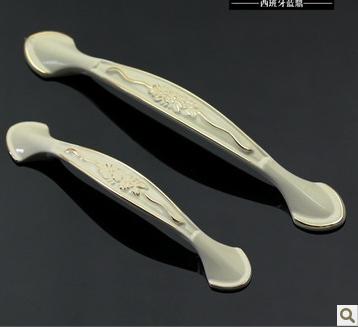 正品 奢华简欧式3337象牙白金色 拉手门把手 衣
