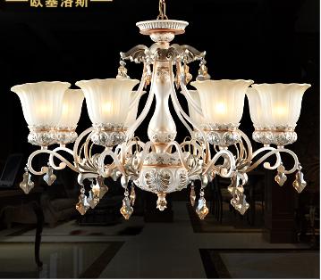 欧式吊灯 欧式水晶吊灯 田园客厅灯具 适用卧室