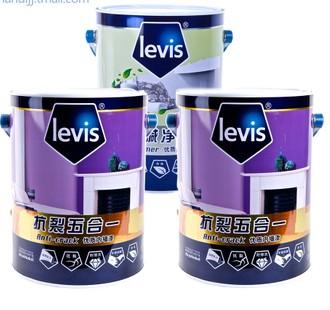 来威漆5L抗裂五合一净味优质内墙乳胶漆配抗碱净味底