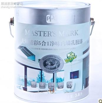 大师漆精彩5合1净味内墙乳胶漆 内墙面漆3.6L墙