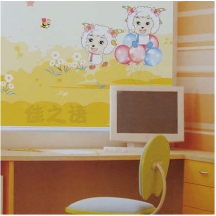 窗帘卷帘风景画卡通卷帘成品非银涂层面料